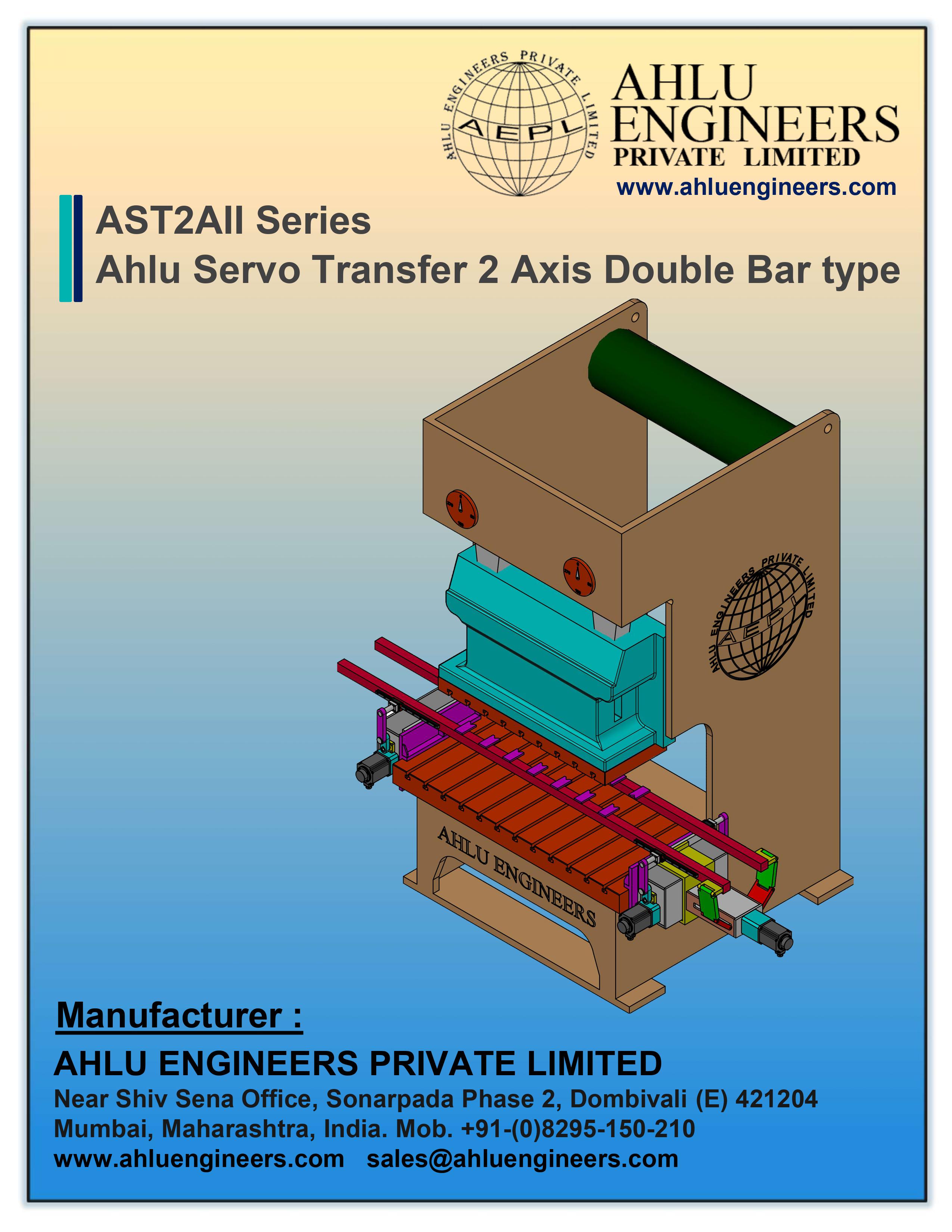 Ahlu Servo Transfer 2 Axis Double Bar type- AST2AII Catalogue
