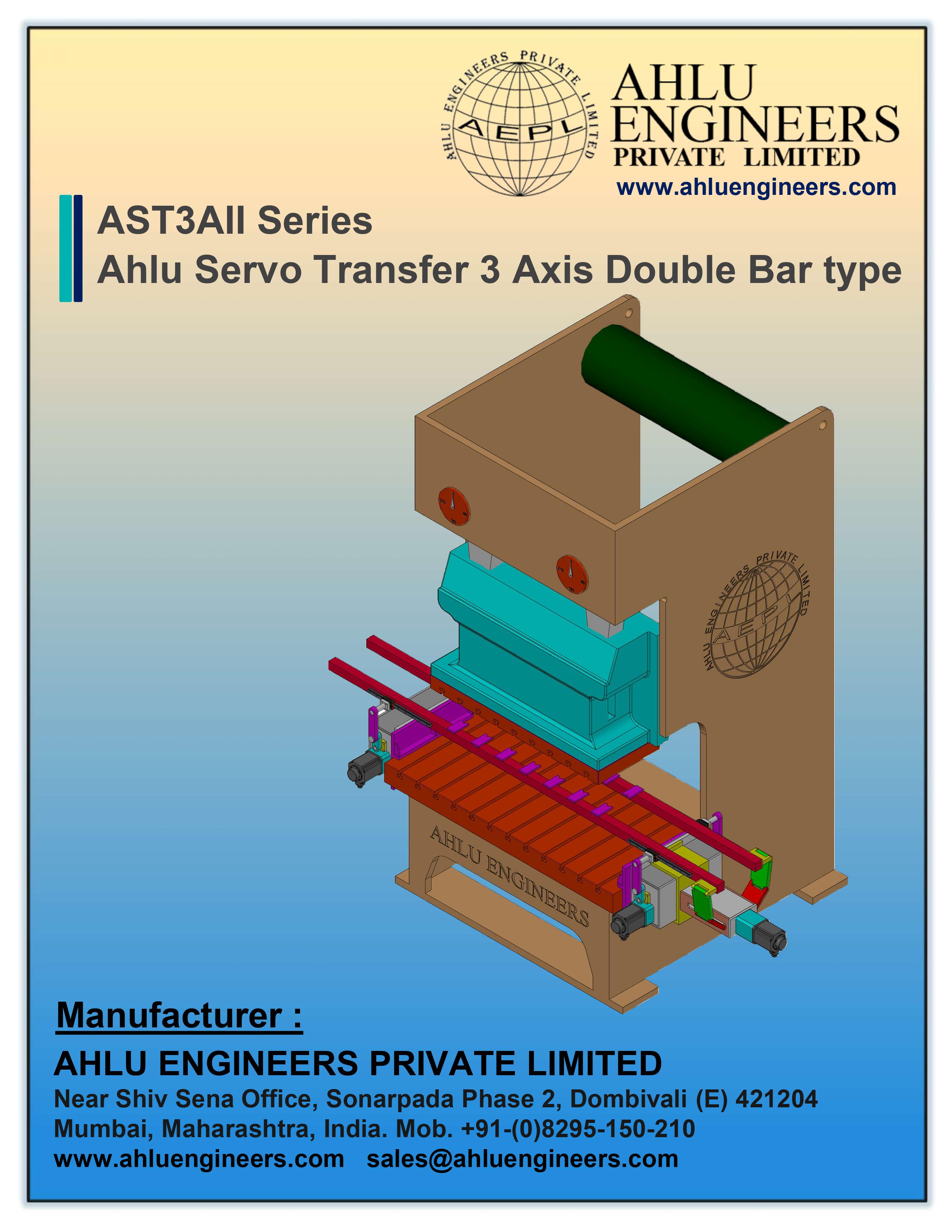 Ahlu Servo Transfer 3 Axis Double Bar type- AST3AII Catalogue